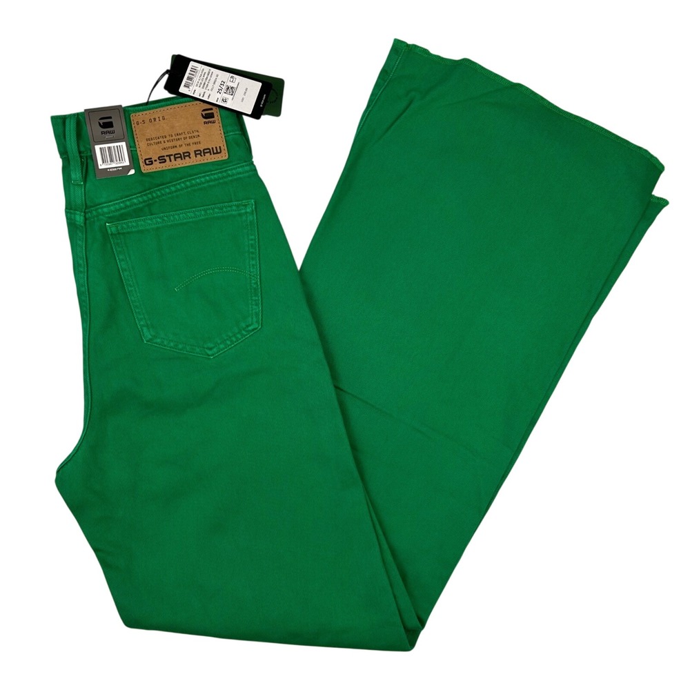 G-Star RAW Deck Ultra High Wide Leg Jeans Jolly Green D20987 26/33